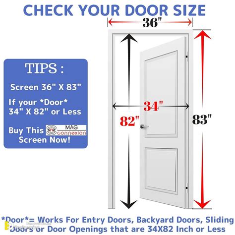 how to measure door thickness|standard door size chart.